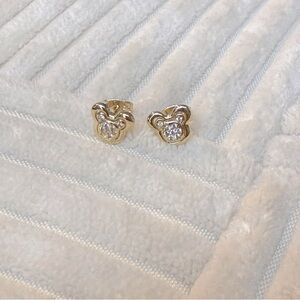 LUXURY STUD EARRINGS MICKEY MOUSE INSPIRED EARRING 18K GOLD LAMINATED